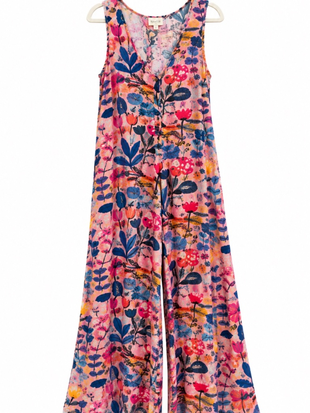 Natural Life Floral Boho Wide Leg Jumpsuit Size XS